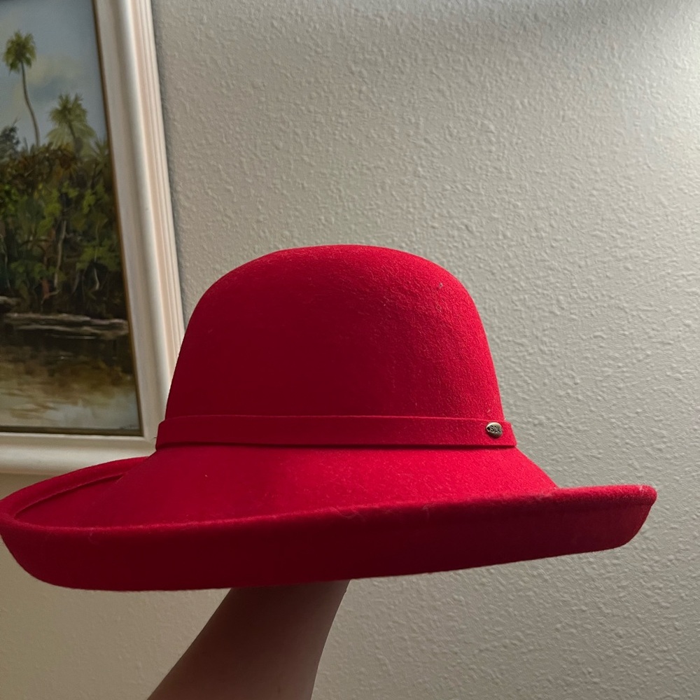 Gorgeous Scala Red Wool Hat